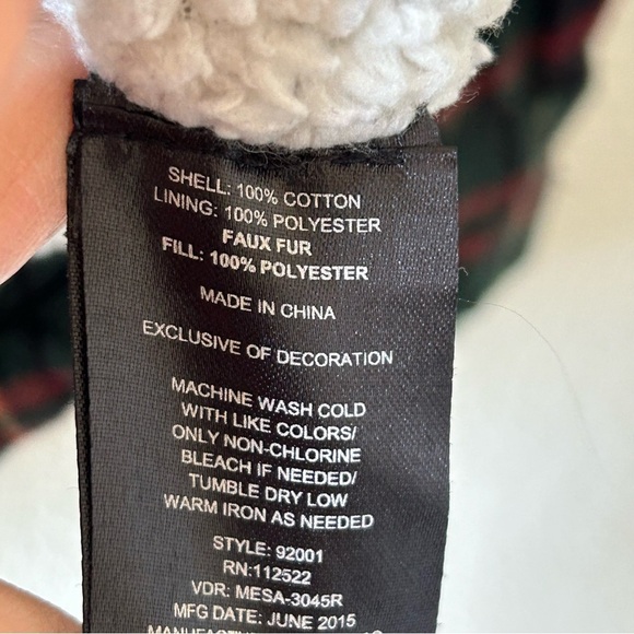 UG Urgent Gear Women’s zip Front Flannel Shacket Sz Small faux Shearling Lined - Picture 6 of 10